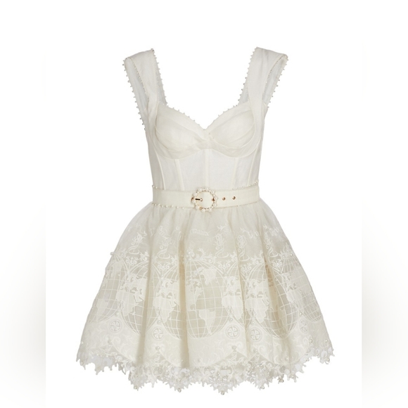 Zimmermann Dresses & Skirts - Zimmermann High Tide Embroidered Bustier Minidress US Size 3